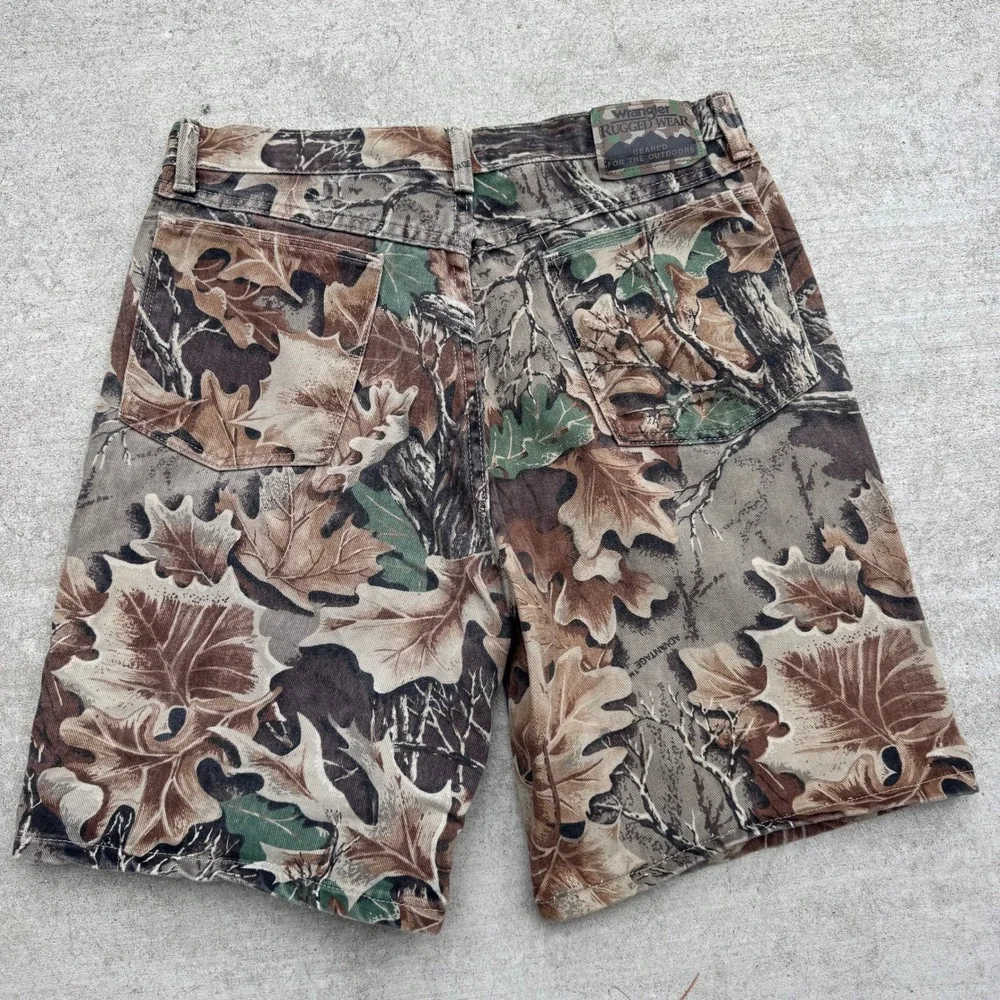 Wrangler Rugged Wear Men 32 Advantage Camo Shorts Made in USA Utility Vintage